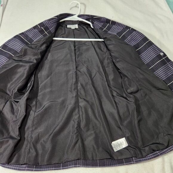 Free Assembly Blazer For Women Size Small Relaxed Fit Plaid Longsleeve - Picture 5 of 14